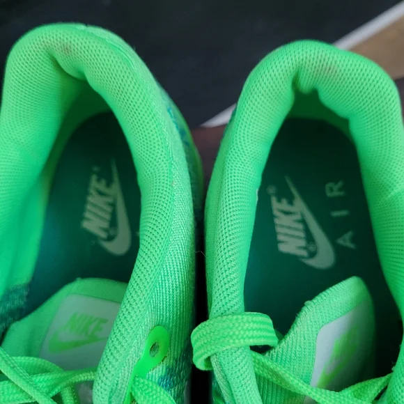 Nike Womens Air Max 1 Ultra Flyknit 843387-301 Green Running Shoes Sneakers - Picture 5 of 7